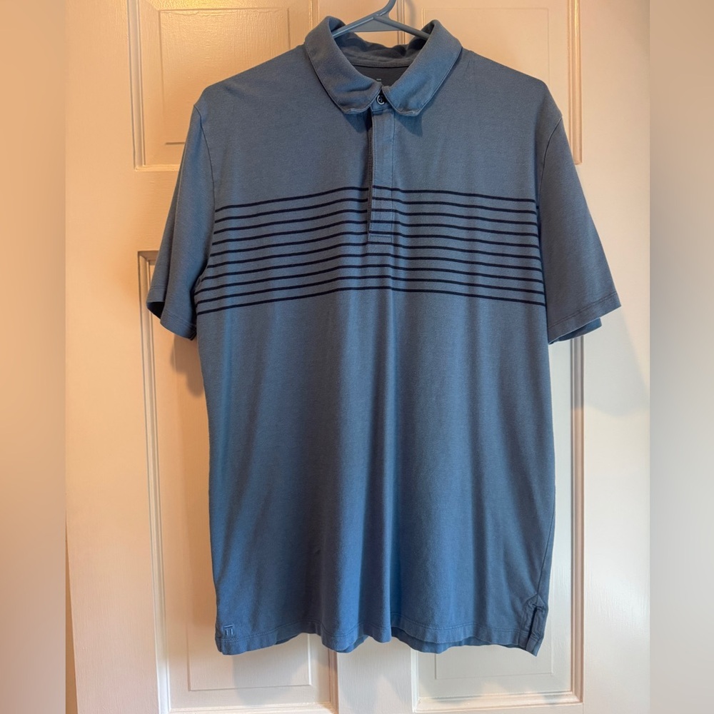 Tommy John Blue Polo with Stripes